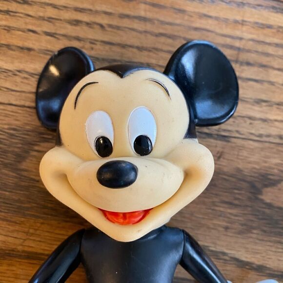 Vintage 7” Hard Plastic Mickey Mouse Posable Moveable‎ Figure Disney - Picture 7 of 11